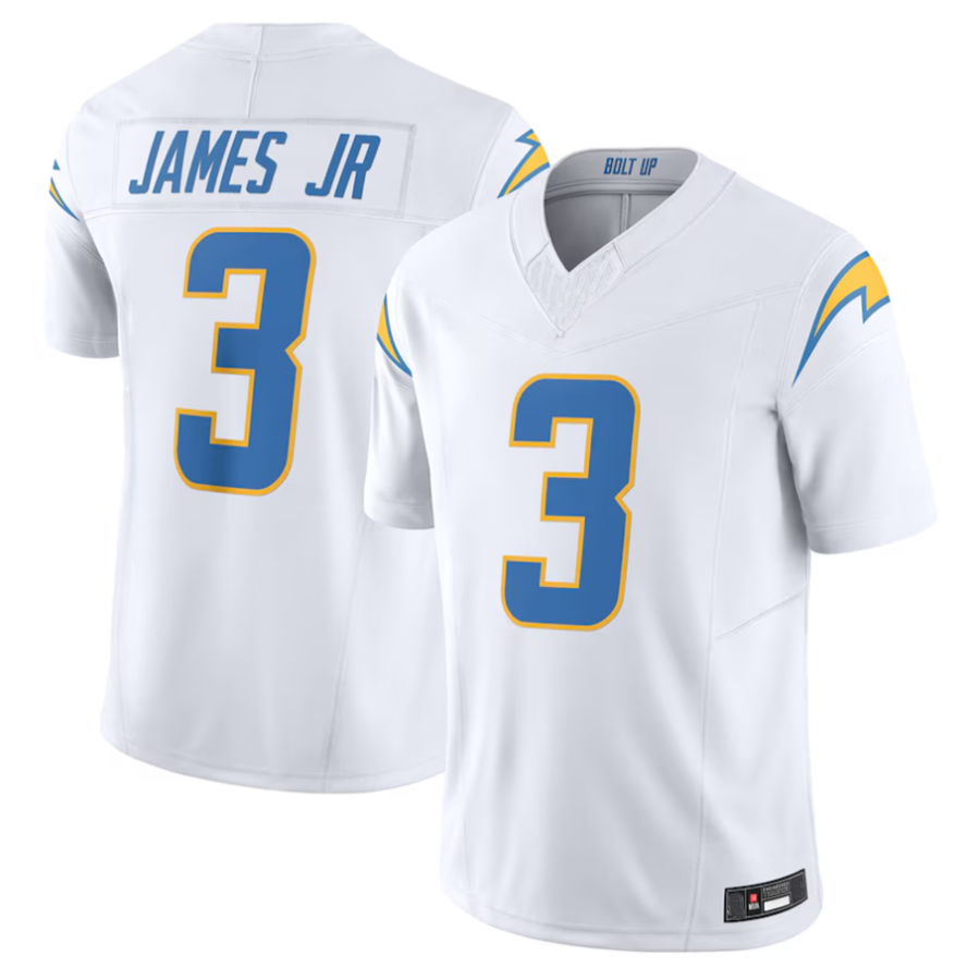tocy #3 Derwin James Jr. Player LA.Chargers Vapor F.U.S.E. Limited Stitched Jerseys - White