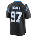 Tocy C.Panthers #97 Bobby Brown Black Team Game Jersey