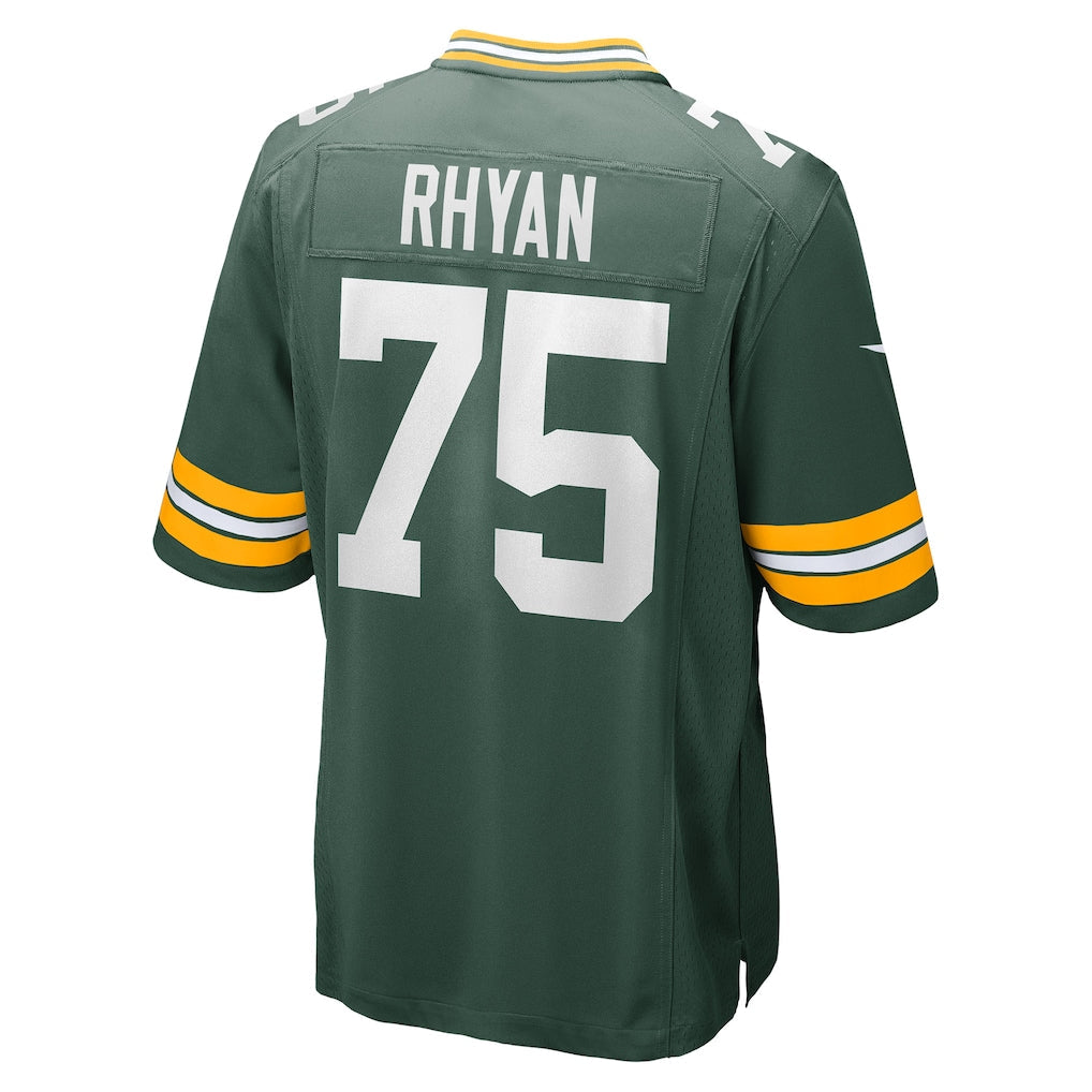 Tocy GB.Packers #75 Sean Rhyan Green Game Player Jersey