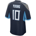 Tocy T.Titans #10 Vince Young Navy Game Retired Player Jersey