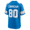 Tocy D.Lions #80 Malik Cunningham Blue Team Game Jersey