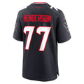 Tocy H.Texans #77 LaDarius Henderson Navy Team Game Jersey