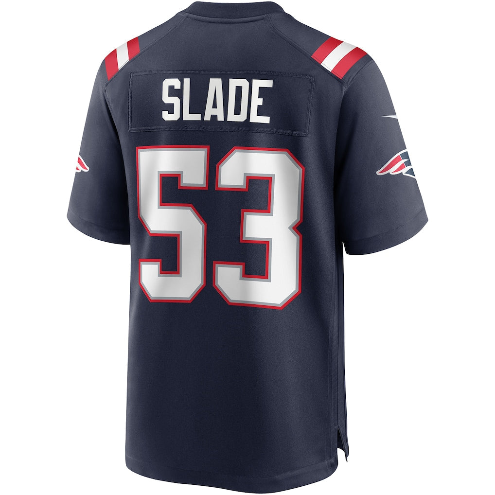 Tocy NE.Patriots #53 Chris Slade Navy Game Retired Player Jersey