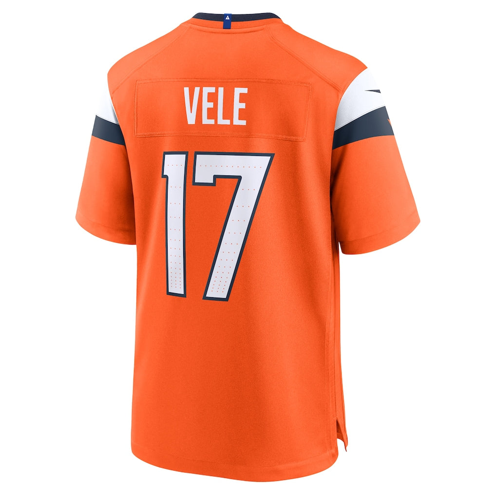 Tocy D.Broncos #17 Devaughn Vele Orange Team Game Jersey