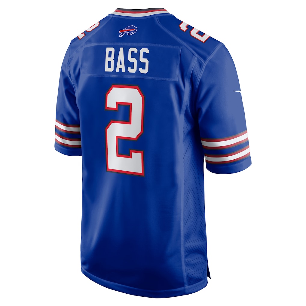 Tocy B.Bills #2 Tyler Bass Royal Game Player Jersey