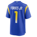 tocy LA.Rams #1 Emmanuel Forbes Jr. Royal Team Game Jersey