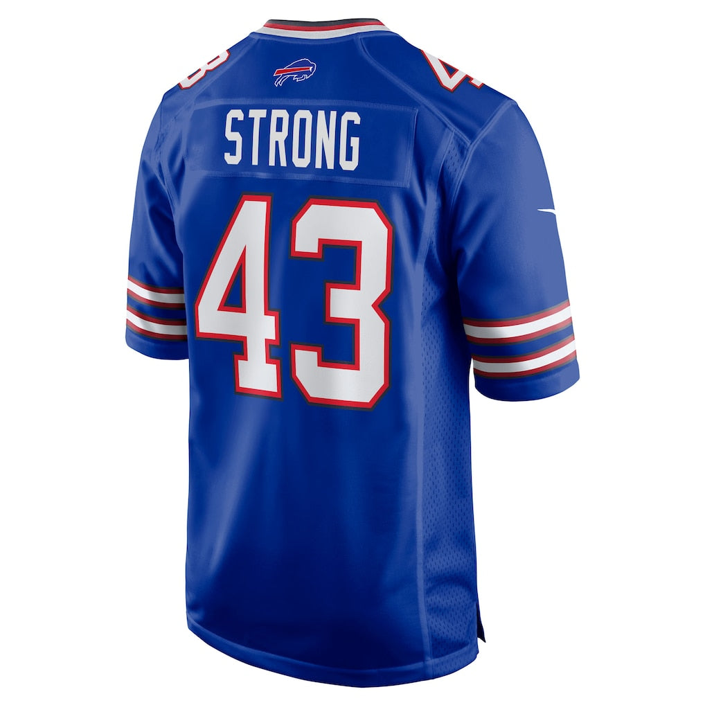 Tocy B.Bills #43 Dorian Strong Royal Team Game Jersey