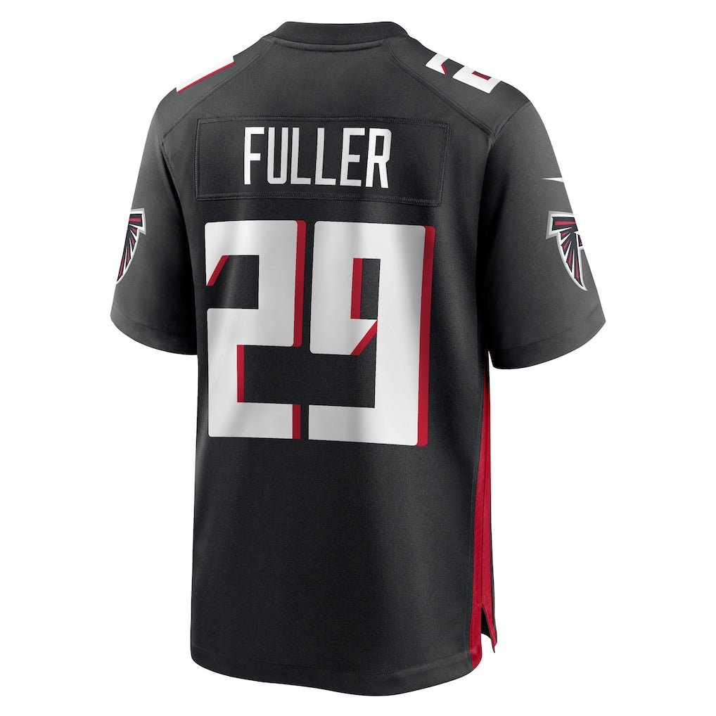 Tocy A.Falcons #29 Jordan Fuller Black Team Game Jersey