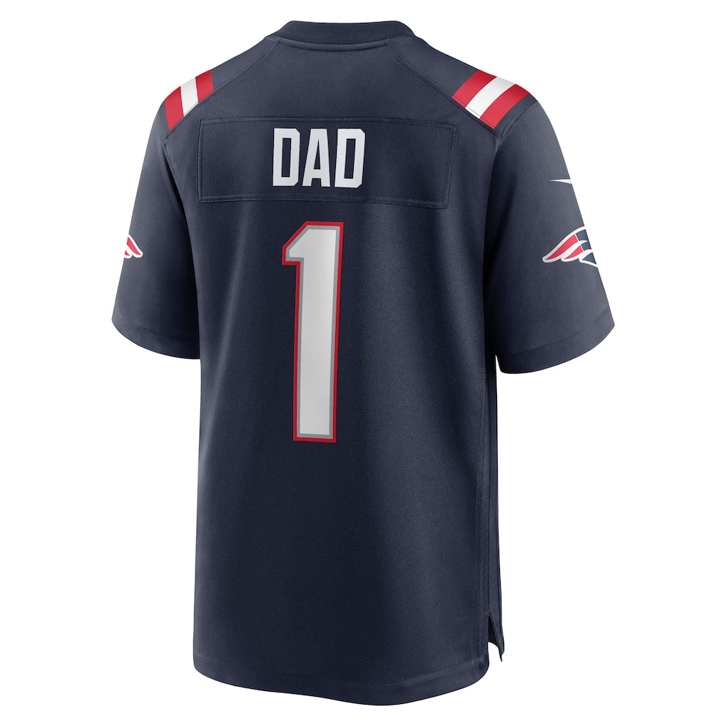 Tocy NE.Patriots #1 Dad Navy Game Jersey