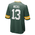 Tocy GB.Packers #13 Dontayvion Wicks Green Game Jersey