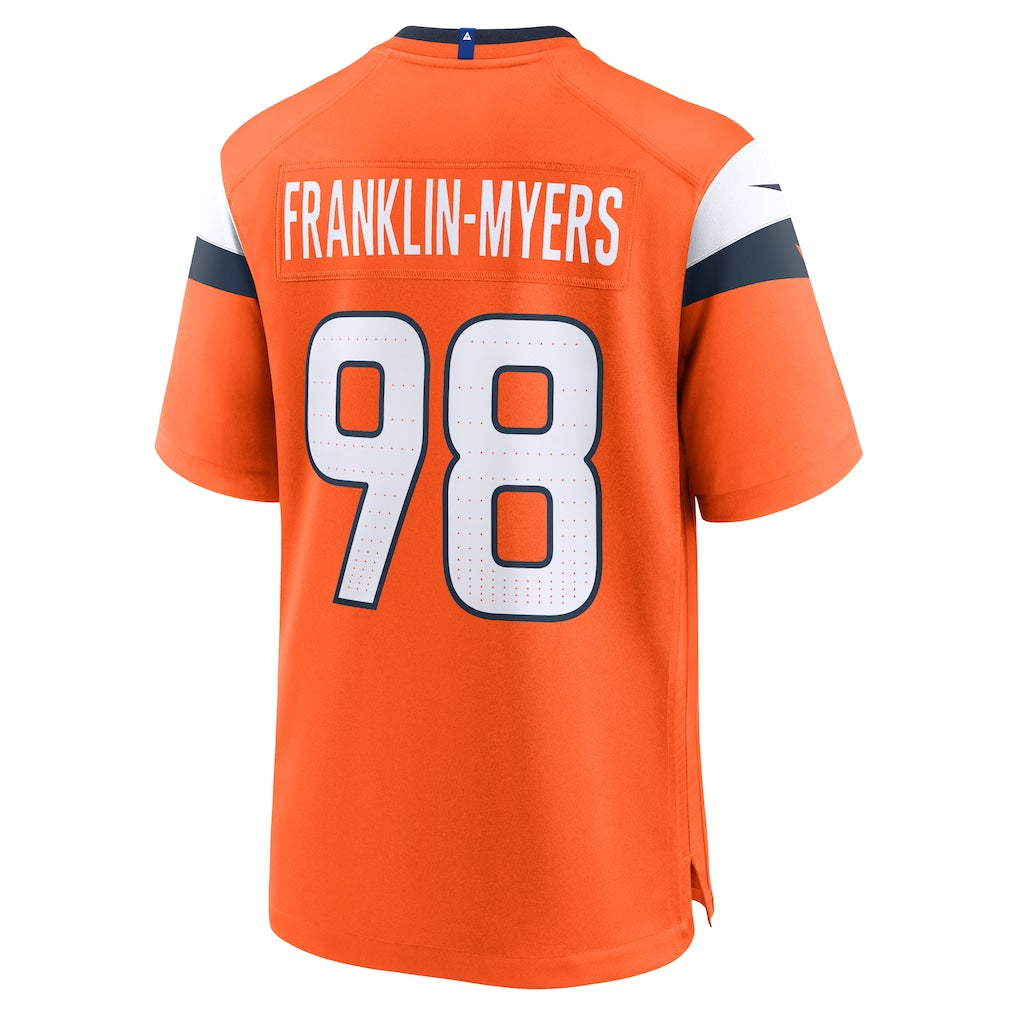 Tocy D.Broncos #98 John Franklin-Myers Orange Team Game Jersey
