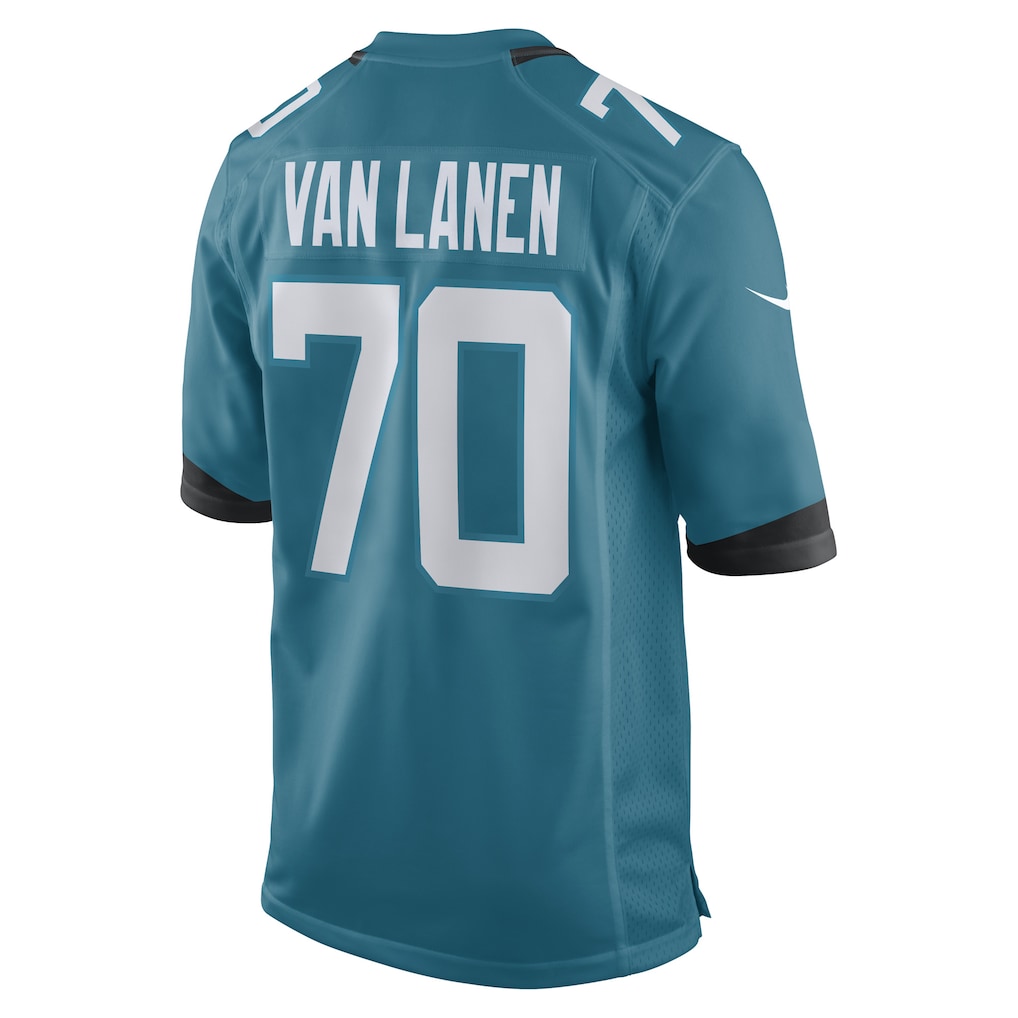 Tocy J.Jaguars #70 Cole Van Lanen Teal Game Player Jersey