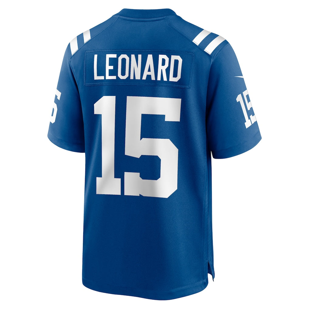 Tocy IN.Colts #15 Riley Leonard Royal Team Game Jersey