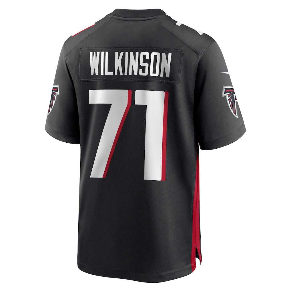 Tocy A.Falcons #71 Elijah Wilkinson Black Team Game Jersey