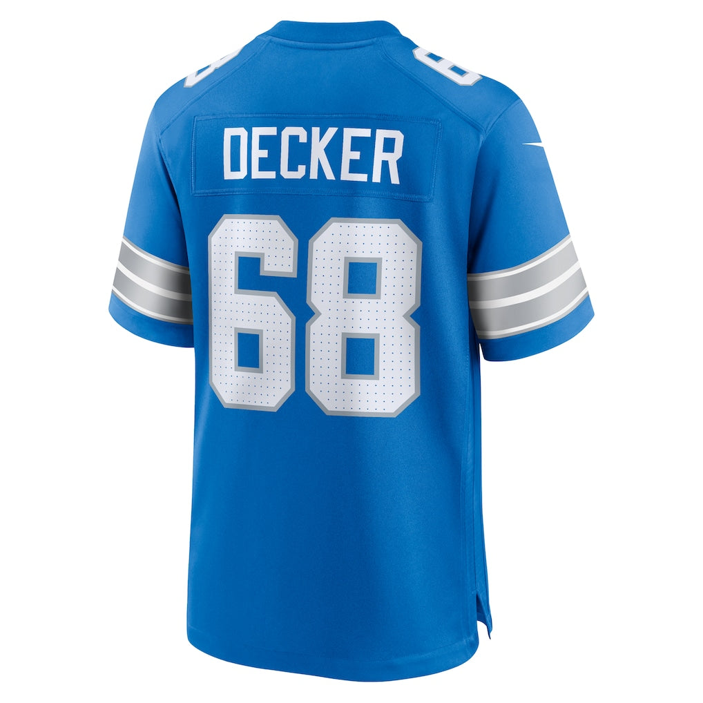 Tocy D.Lions #68 Taylor Decker Blue Team Game Jersey