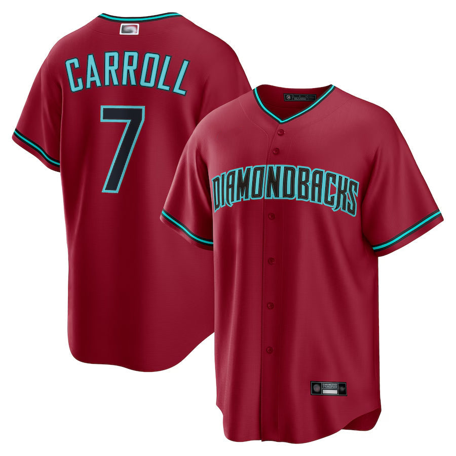 tocy A.Diamondbacks #7 Corbin Carroll Player Red Home Replica Personalized Stitched Jerseys