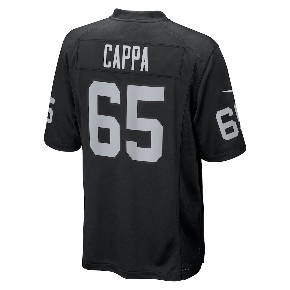 tocy LV.Raiders #65 Alex Cappa Black Team Game Jersey