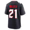 Tocy H.Texans #21 Calen Bullock Navy Team Game Jersey