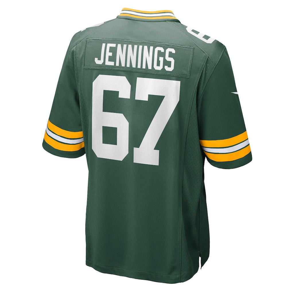 Tocy GB.Packers #67 Donovan Jennings Green Game Jersey