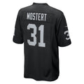 tocy LV.Raiders #31 Raheem Mostert Black Team Game Jersey