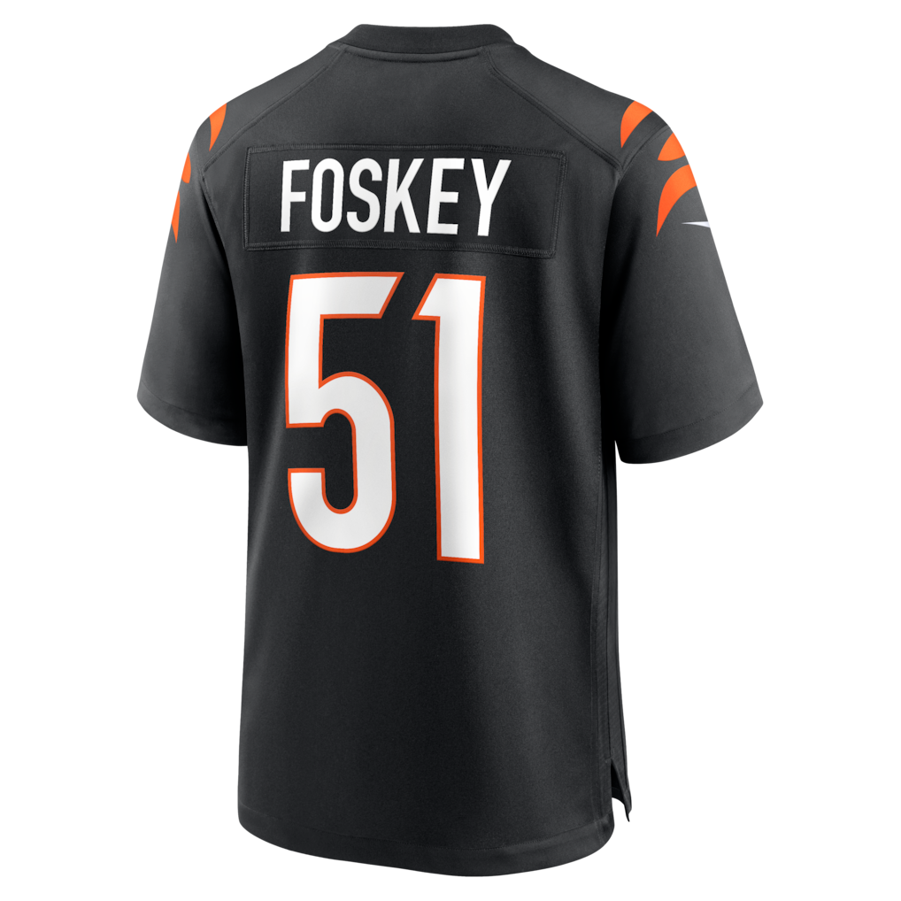 Tocy C.Bengals #51 Isaiah Foskey Black Team Game Jersey
