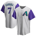 tocy A.Diamondbacks #7 Corbin Carroll Player Cream Throwback Cooperstown Limited Personalized Stitched Jerseys