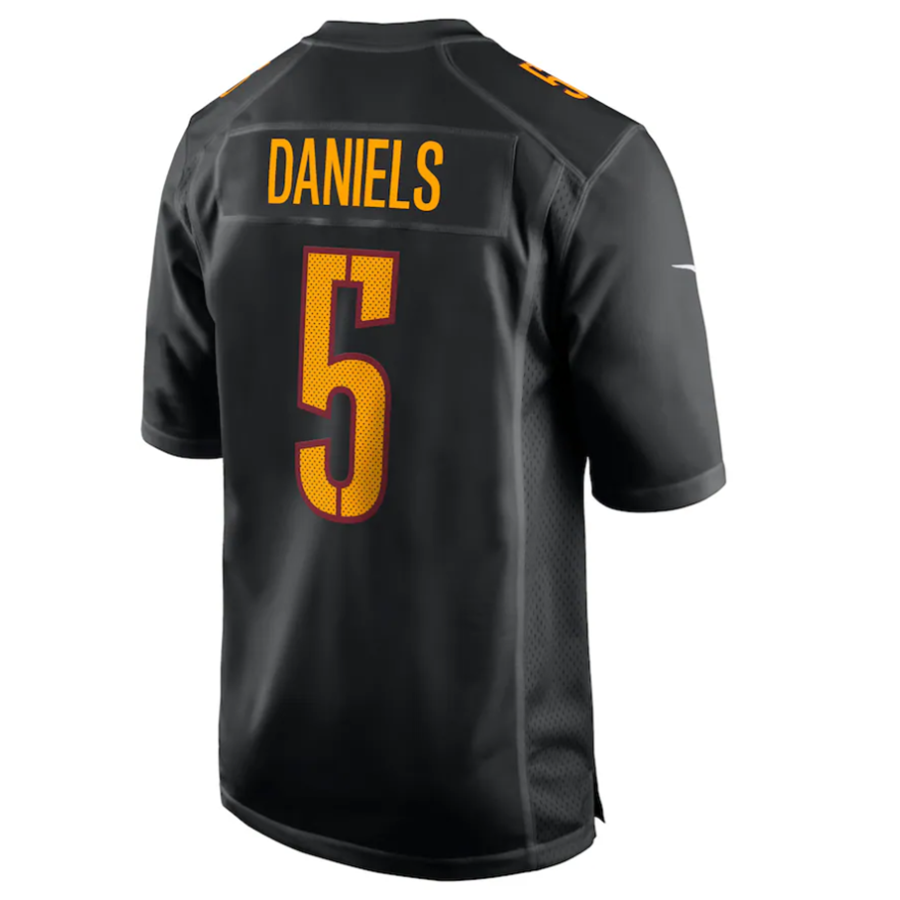 tocy #5 Jayden Daniels Player W.Commanders Carbon Black Fashion Stitched Jersey