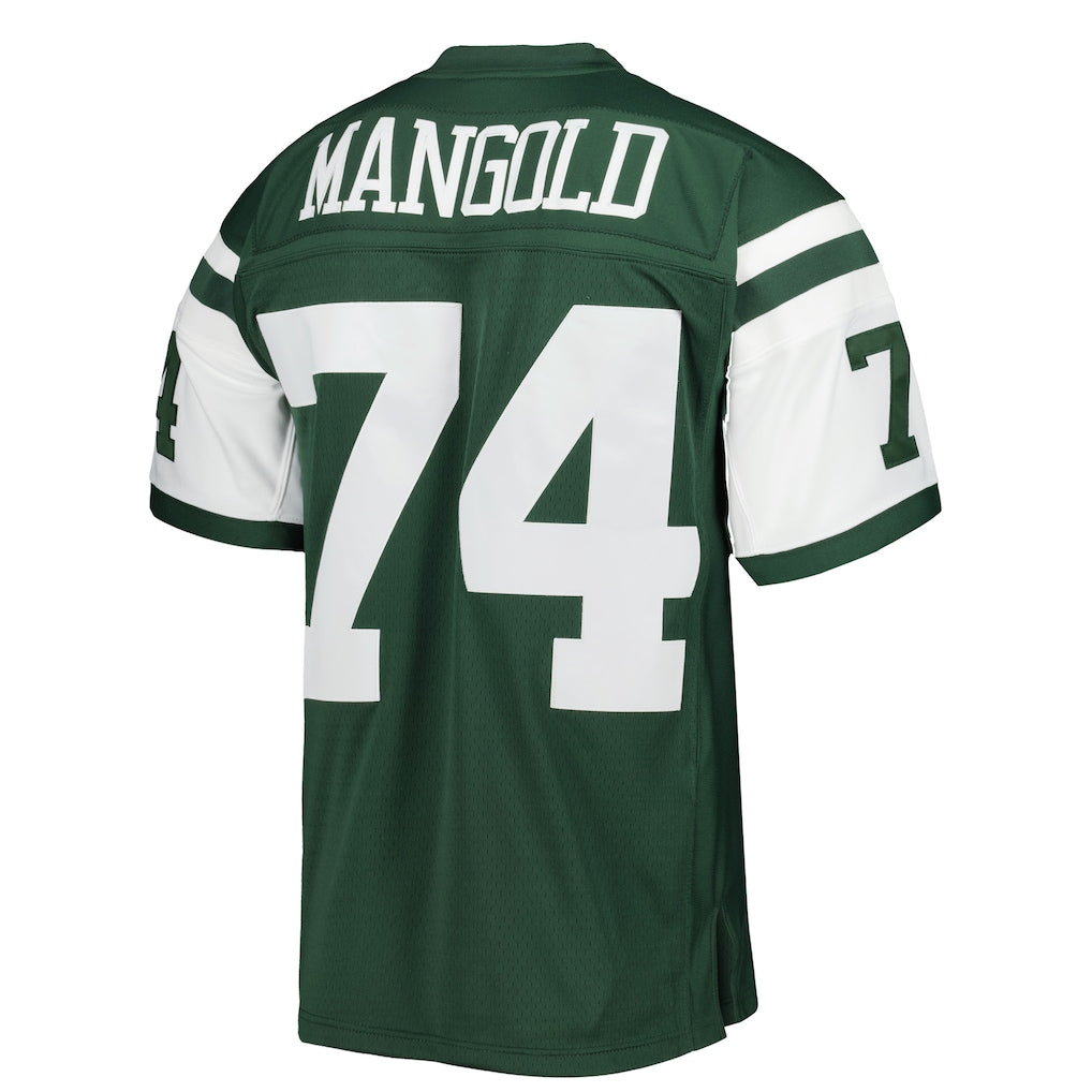 Tocy NY.Jets #74 Nick Mangold Mitchell & Ness Green Legacy Replica Jersey