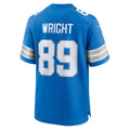 Tocy D.Lions #89 Brock Wright Blue Team Game Jersey