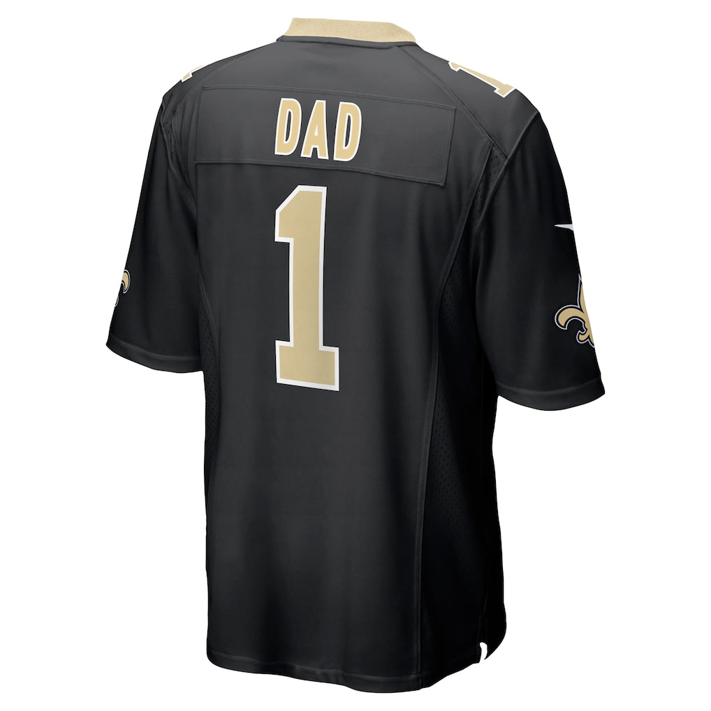 Tocy NO.Saints #1 Dad Black Game Jersey
