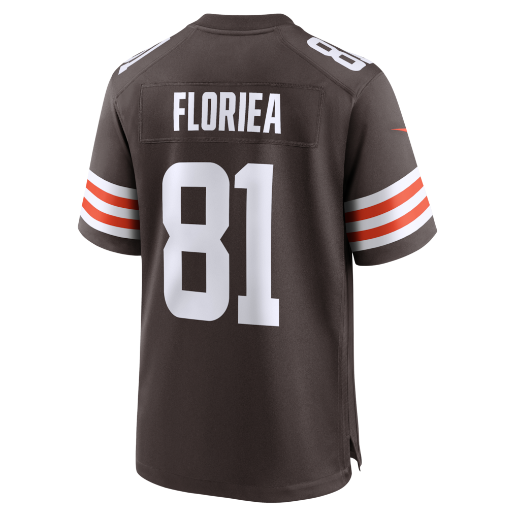 Tocy C.Browns #81 Luke Floriea Brown Team Game Jersey