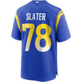 tocy LA.Rams #78 Jackie Slater Royal Game Retired Player Jersey
