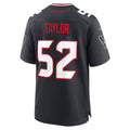 Tocy H.Texans #52 Darrell Taylor Navy Team Game Jersey