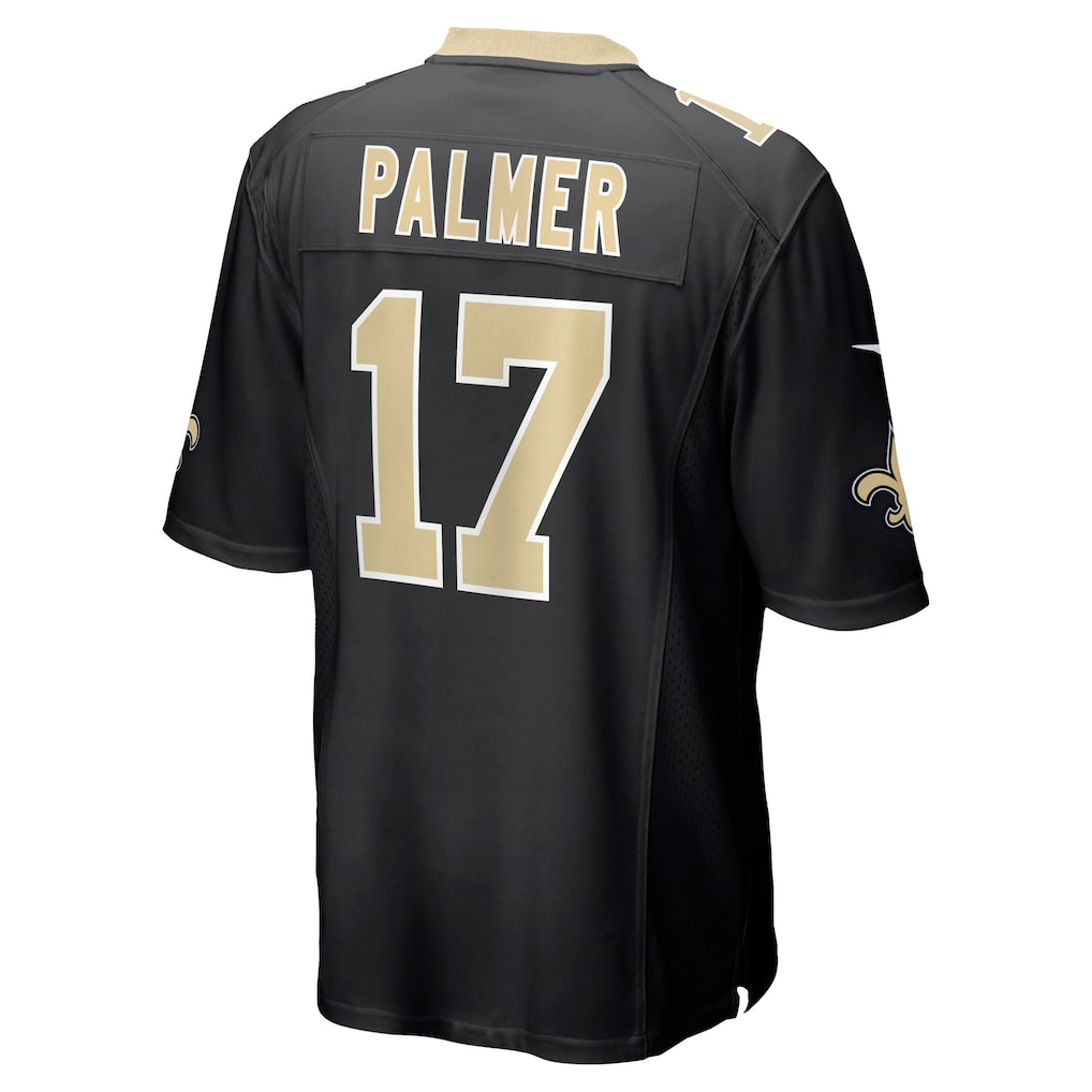 Tocy NO.Saints #17 Trey Palmer Black Team Game Jersey