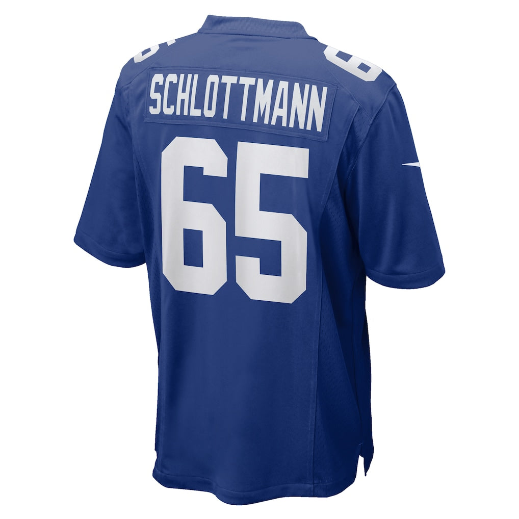 Tocy NY.Giants #65 Austin Schlottmann Royal Team Game Jersey
