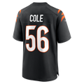 Tocy C.Bengals #56 Myles Cole Black Team Game Jersey