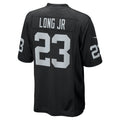 tocy LV.Raiders #23 David Long Jr. Black Team Game Jersey