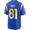 tocy LA.Rams #81 Torry Holt Royal Game Retired Player Jersey