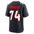 Tocy H.Texans #74 Cam Robinson Navy Team Game Jersey