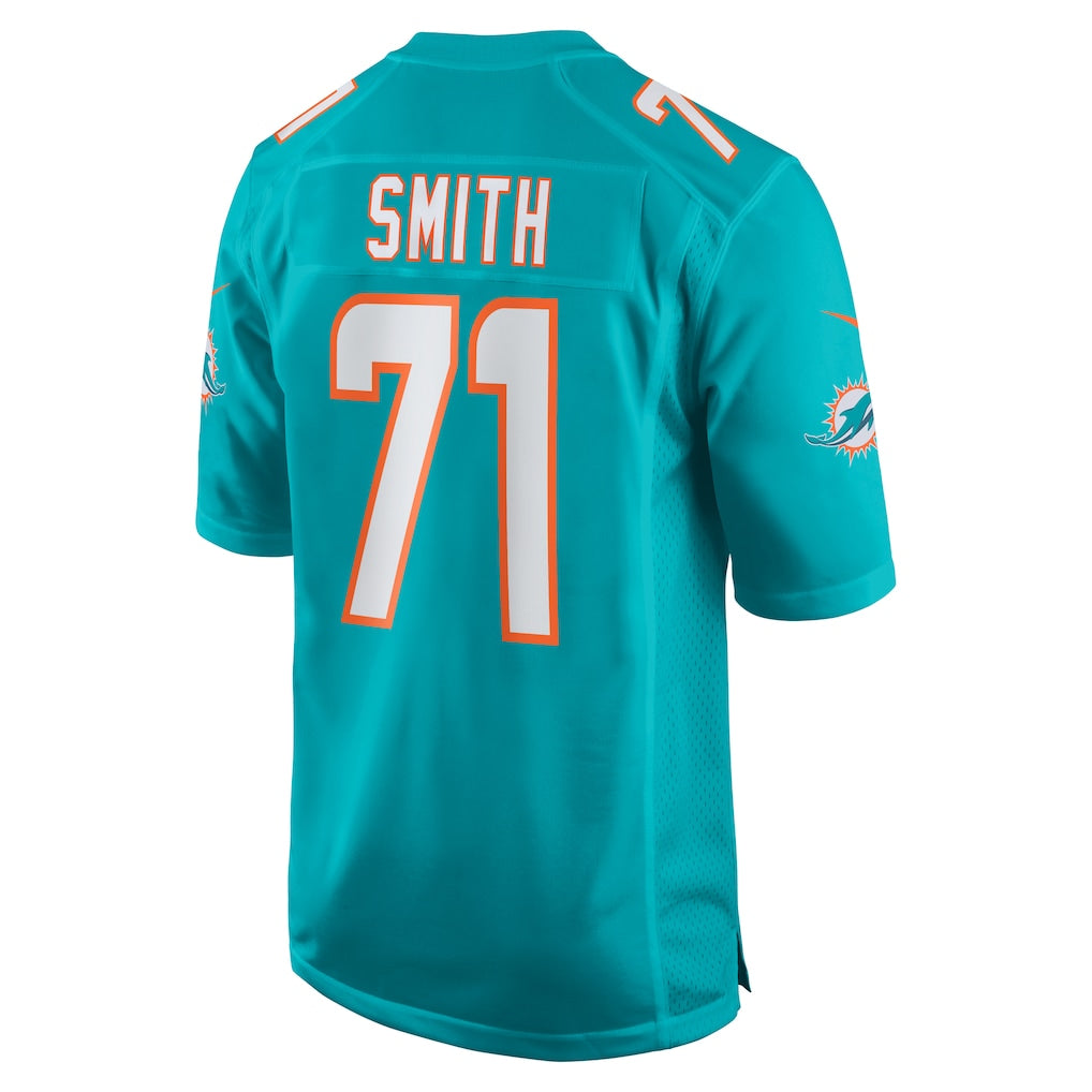 Tocy M.Dolphins #71 Kion Smith Aqua Game Jersey