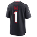 Tocy H.Texans #1 Dad Navy Game Jersey