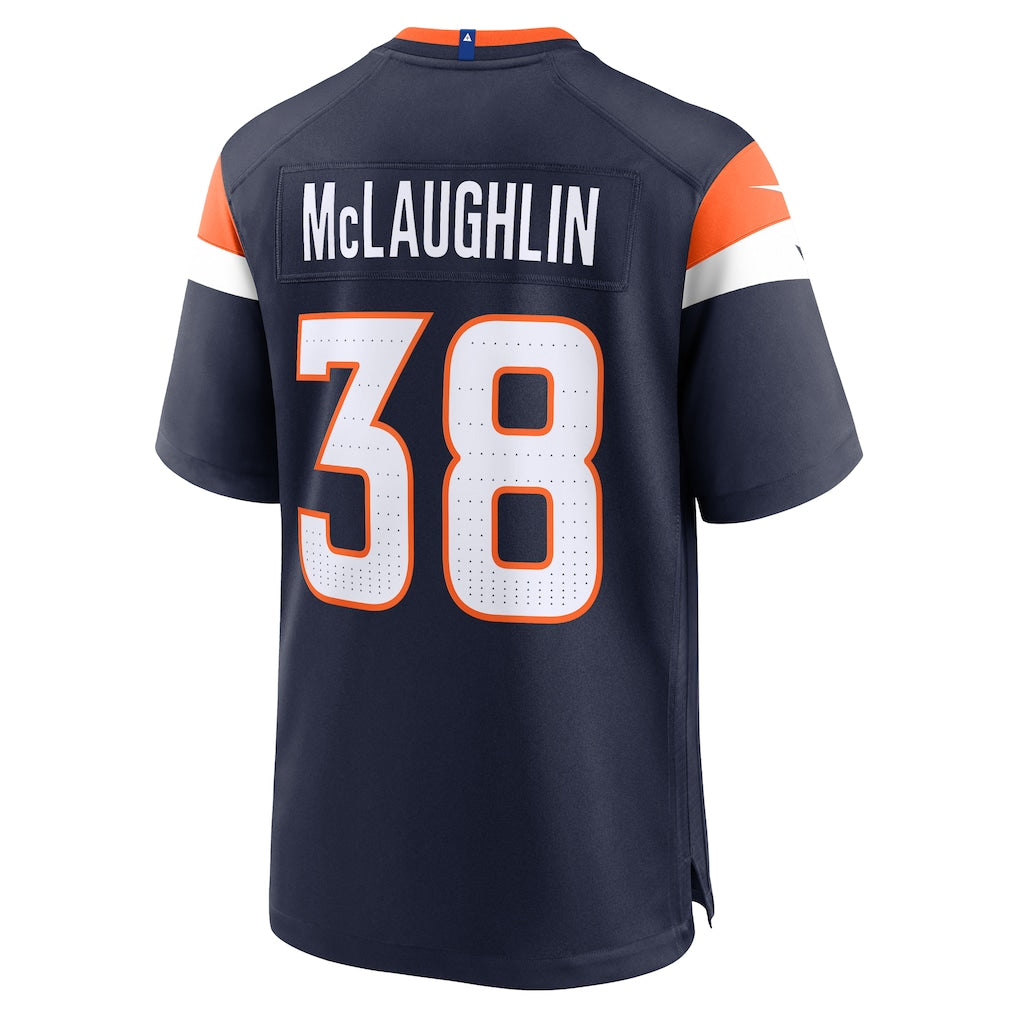 Tocy D.Broncos #38 Jaleel McLaughlin Navy Alternate Game Jersey