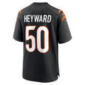 Tocy C.Bengals #50 Shaka Heyward Black Team Game Jersey