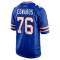 Tocy B.Bills #76 David Edwards Royal Team Game Jersey