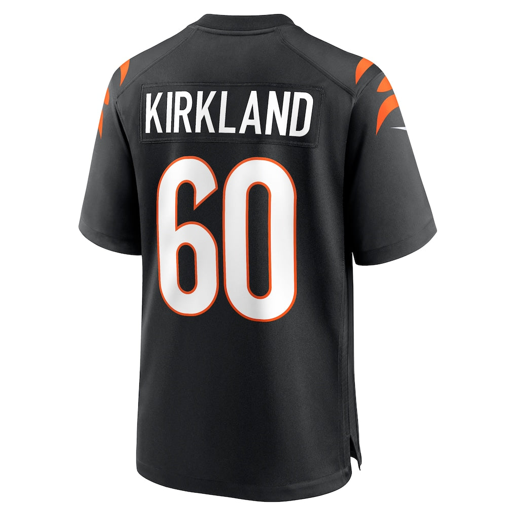 Tocy C.Bengals #60 Jaxson Kirkland Black Team Game Jersey