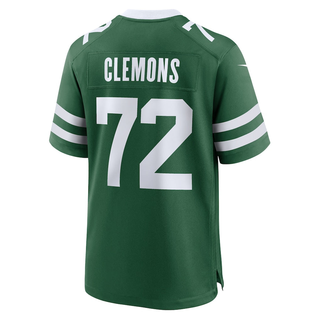 Tocy NY.Jets #72 Micheal Clemons Legacy Green Team Game Jersey