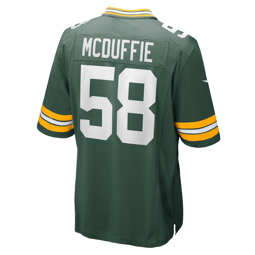 Tocy GB.Packers #58 Isaiah McDuffie Green Game Jersey