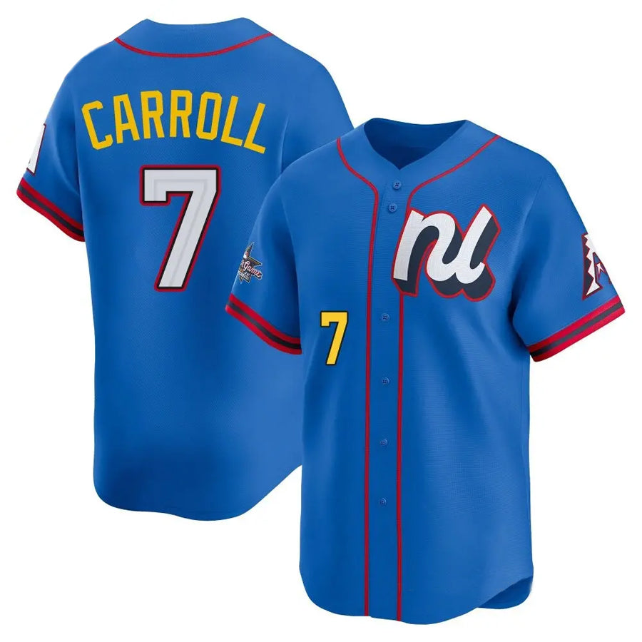 tocy A.Diamondbacks #7 Corbin Carroll Player Blue All-Star Edition Limited Personalized Stitched Jerseys