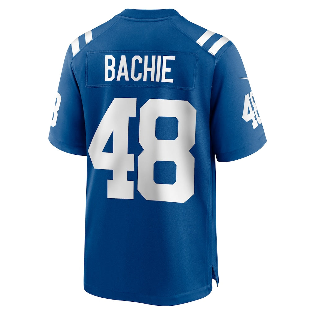 Tocy IN.Colts #48 Joe Bachie Royal Team Game Jersey
