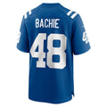 Tocy IN.Colts #48 Joe Bachie Royal Team Game Jersey